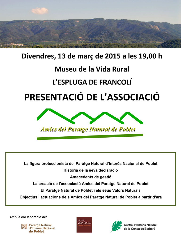 Amics del Paratge Natural de Poblet.