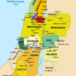 mapa de las 12 Tribus de israel
